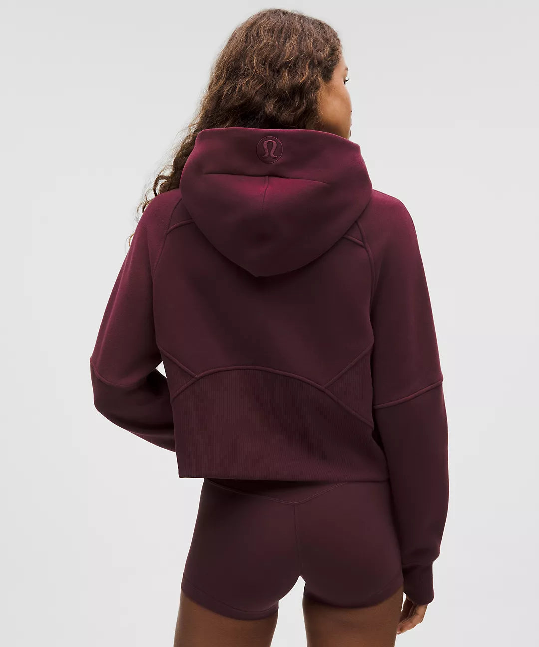 Scuba Oversize Burgundy Bay Gold Half - Zip Hoodie
