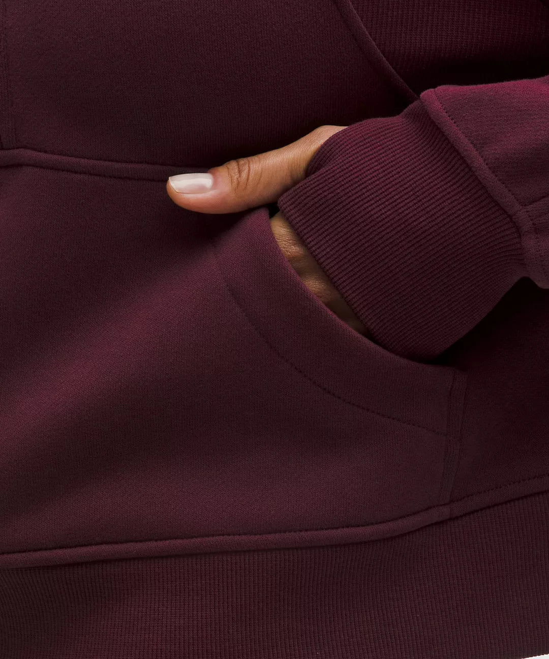 Scuba Oversize Burgundy Bay Gold Half - Zip Hoodie