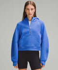 Scuba Oversize Dream Blue Half - Zip Hoodie
