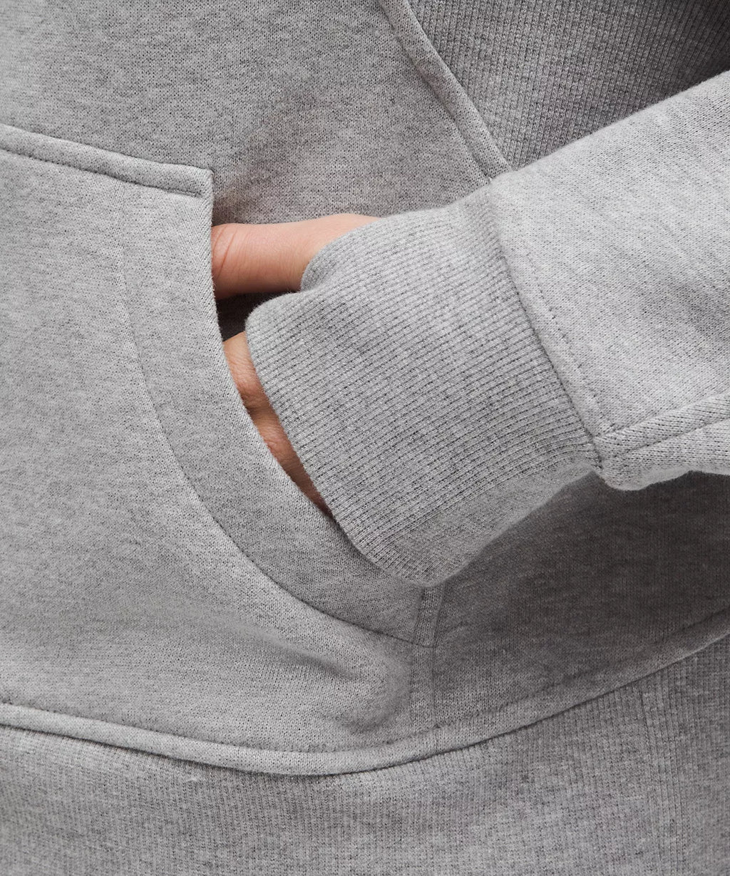 Scuba Oversize Gray Half - Zip Hoodie Set
