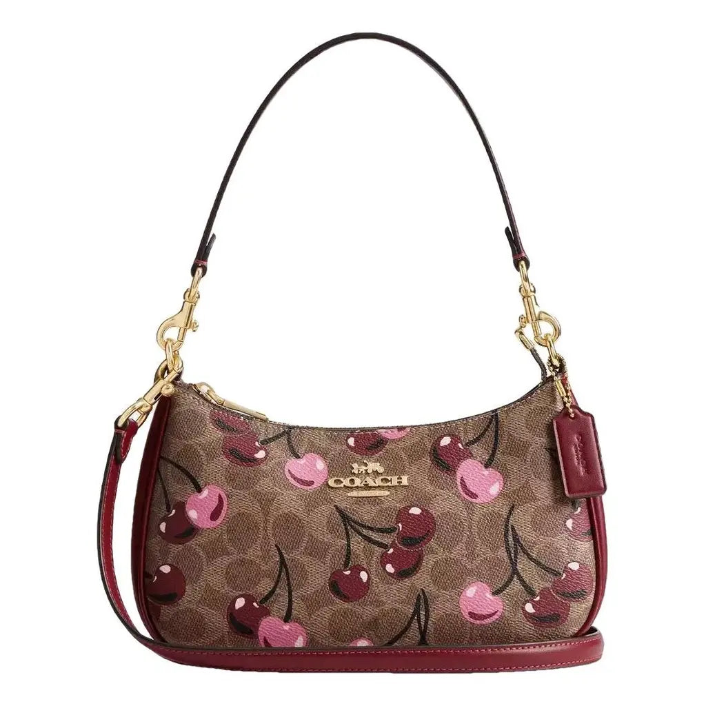 La Cherry Teri Shoulder Brown Bag