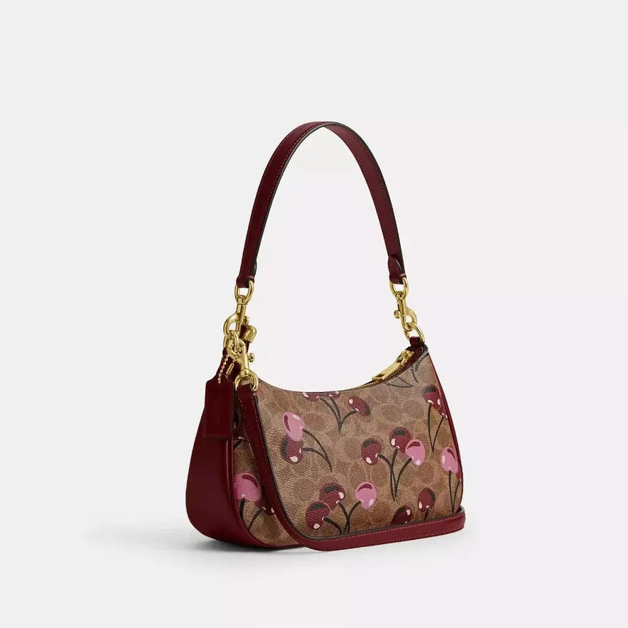La Cherry Teri Shoulder Brown Bag