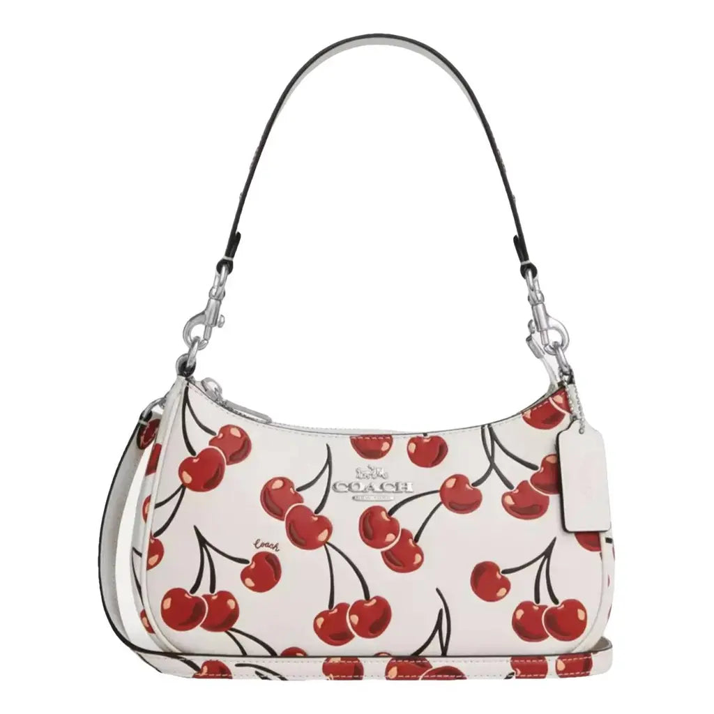 La Cherry Teri Shoulder White Bag