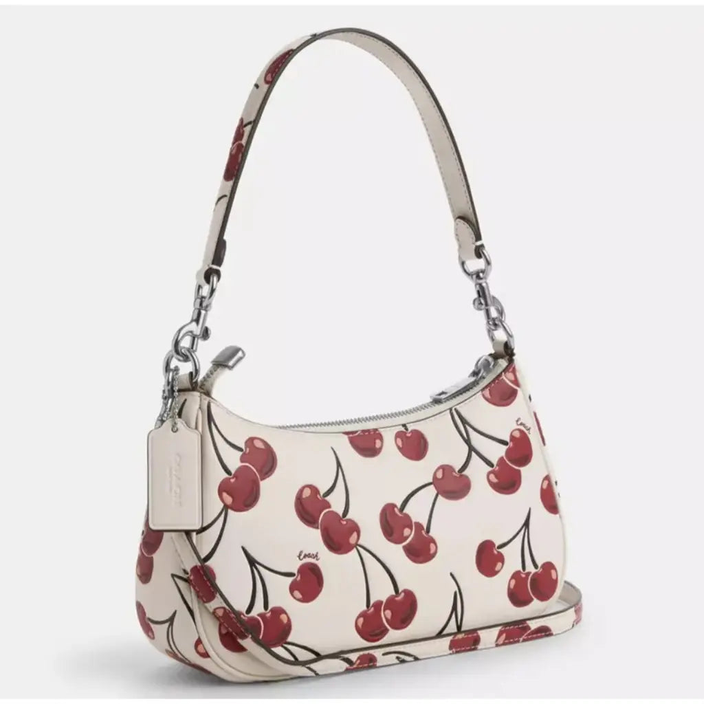 La Cherry Teri Shoulder White Bag