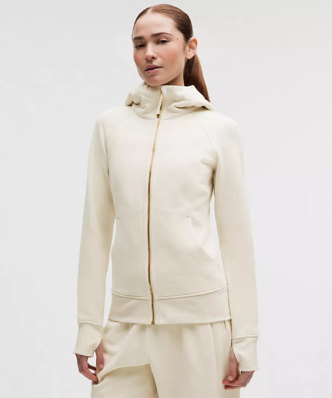 Scuba Light Ivory Gold Full - Zip Hoodie Set