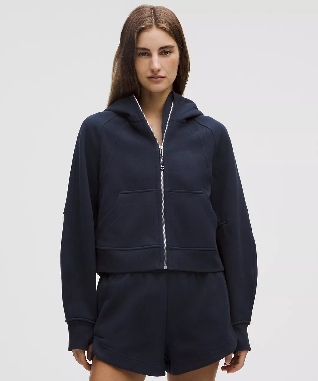 Scuba Oversize Ture Navy Half - Zip Hoodie