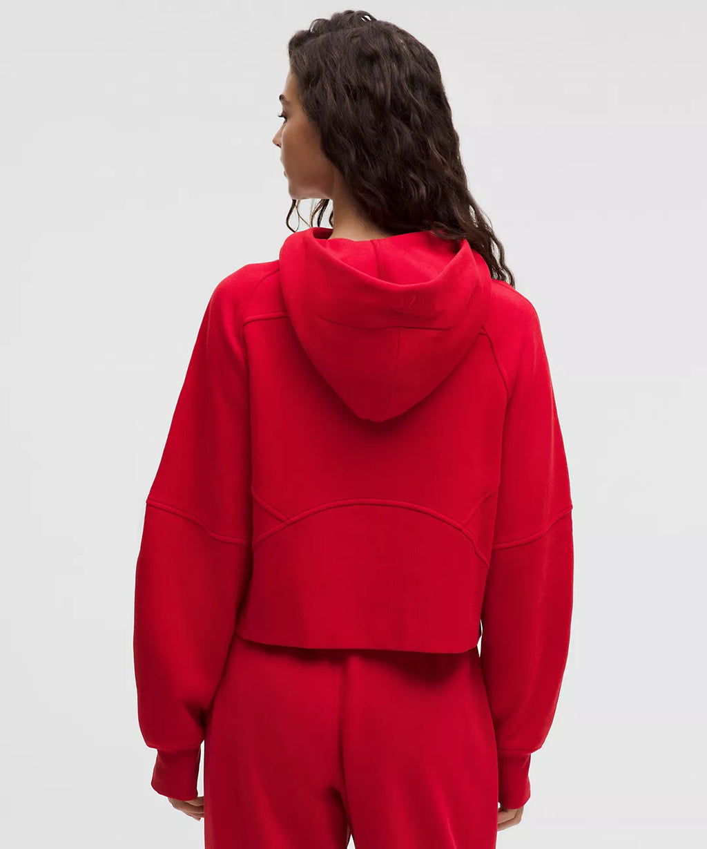 Scuba Oversize Oxford Red Gold Half - Zip Hoodie Set