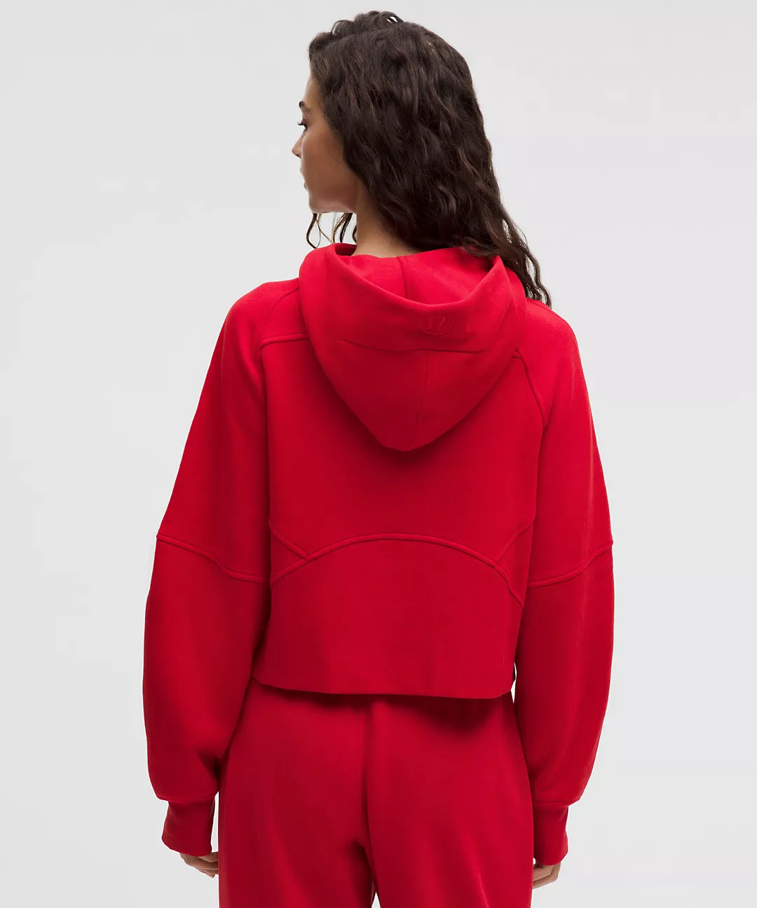 Scuba Oversize Oxford Red Gold Half - Zip Hoodie Set