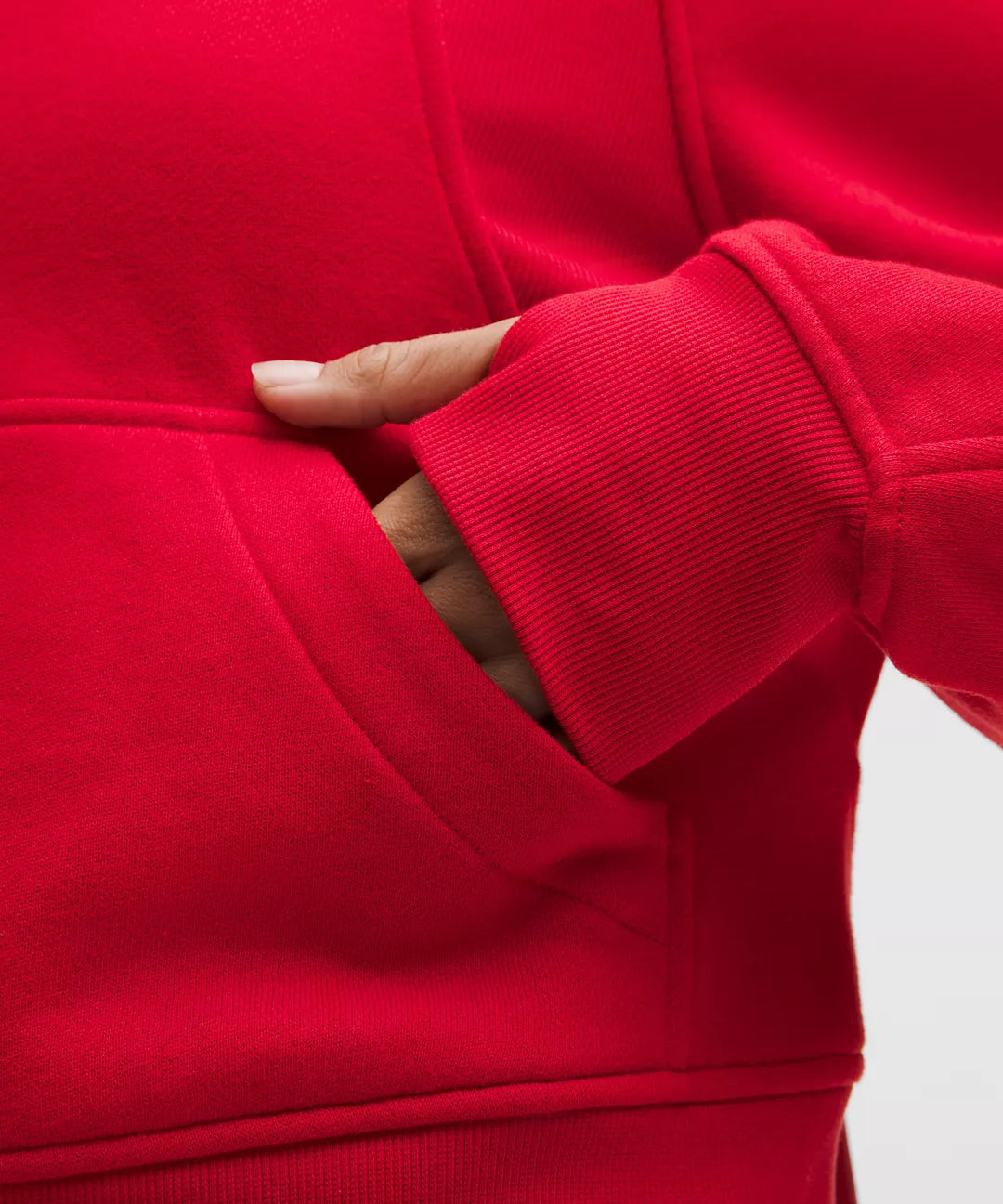 Scuba Oversize Oxford Red Gold Half - Zip Hoodie Set