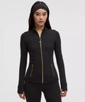 Define Black Gold Zipper Jacket