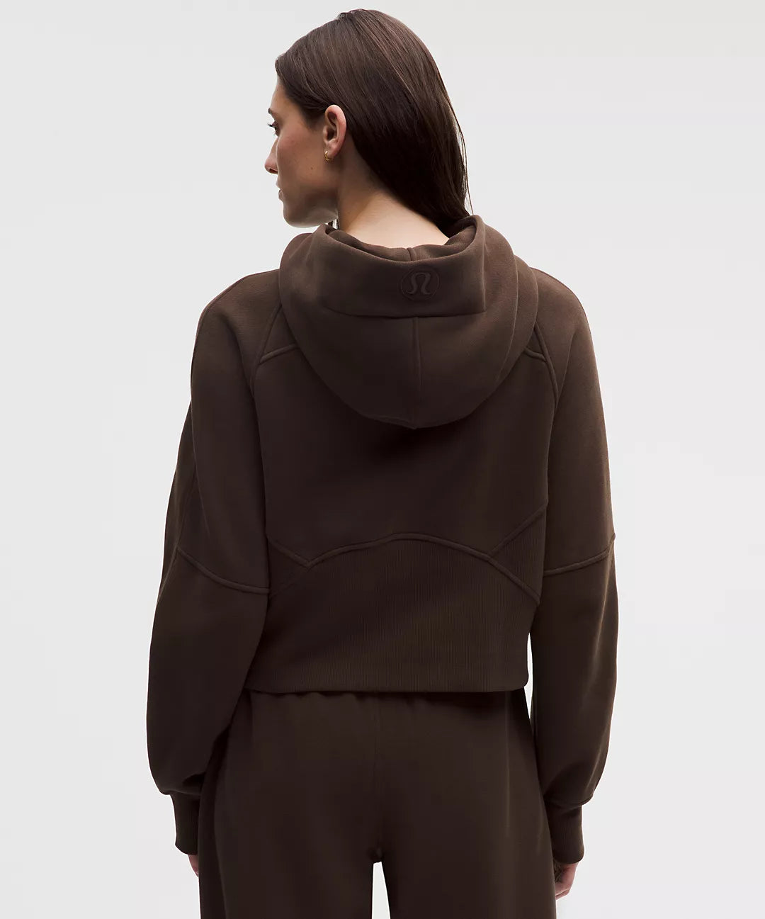 Scuba Oversize Walnut Crunch Half - Zip Hoodie Set