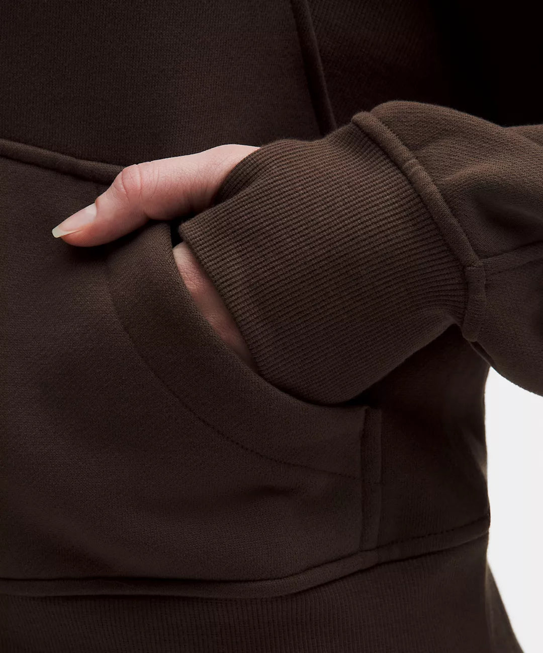 Scuba Oversize Walnut Crunch Half - Zip Hoodie Set
