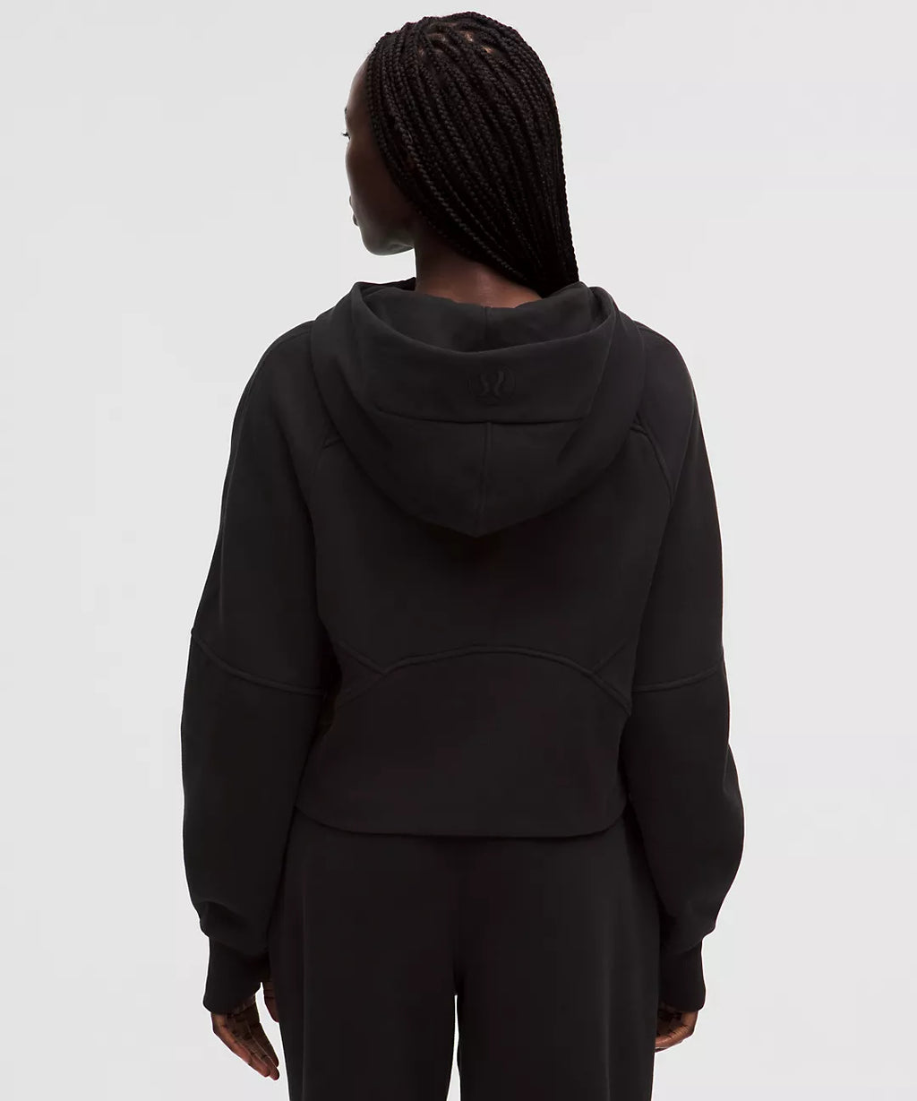Scuba Oversize Black Half - Zip Hoodie Set