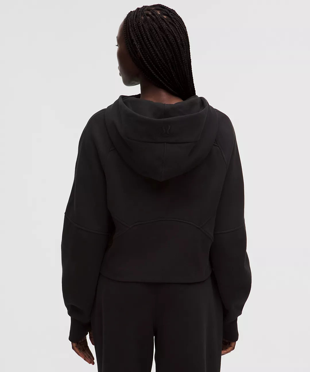 Scuba Oversize Black Half - Zip Hoodie