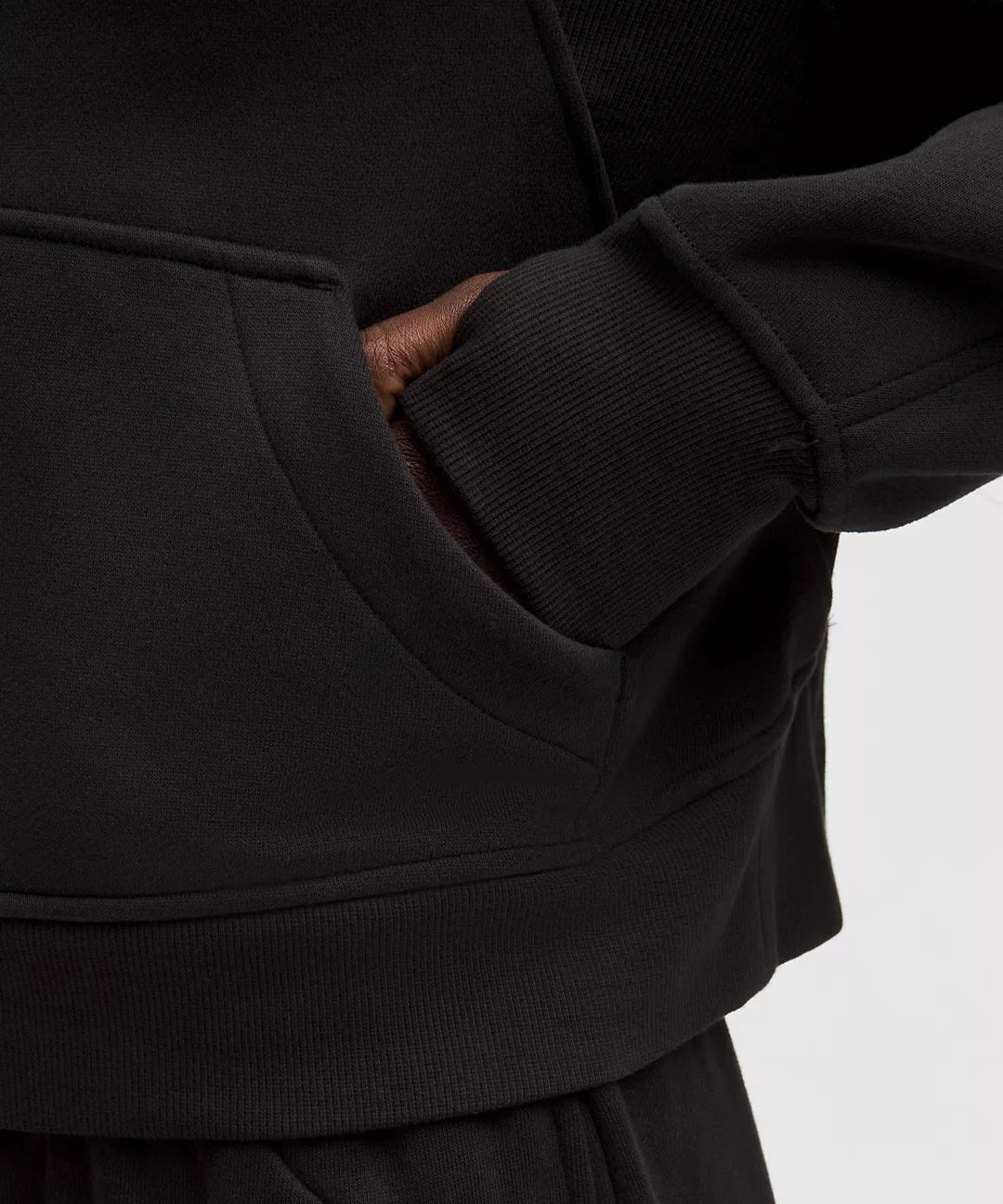 Scuba Oversize Black Half - Zip Hoodie