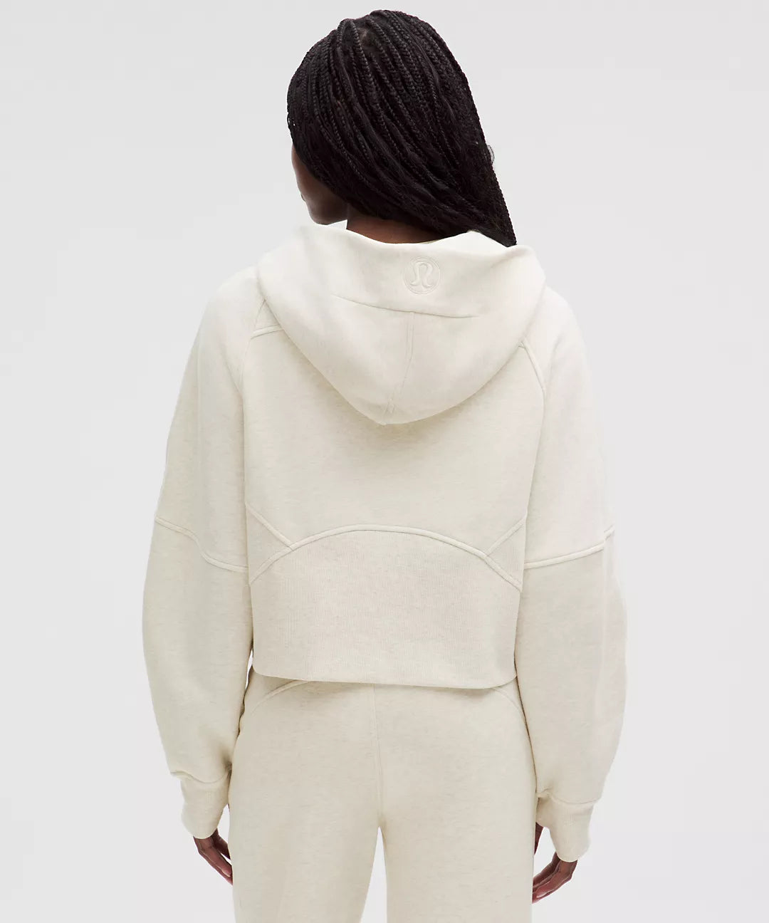 Scuba Oversize Heathered Bone Gold Half - Zip Hoodie