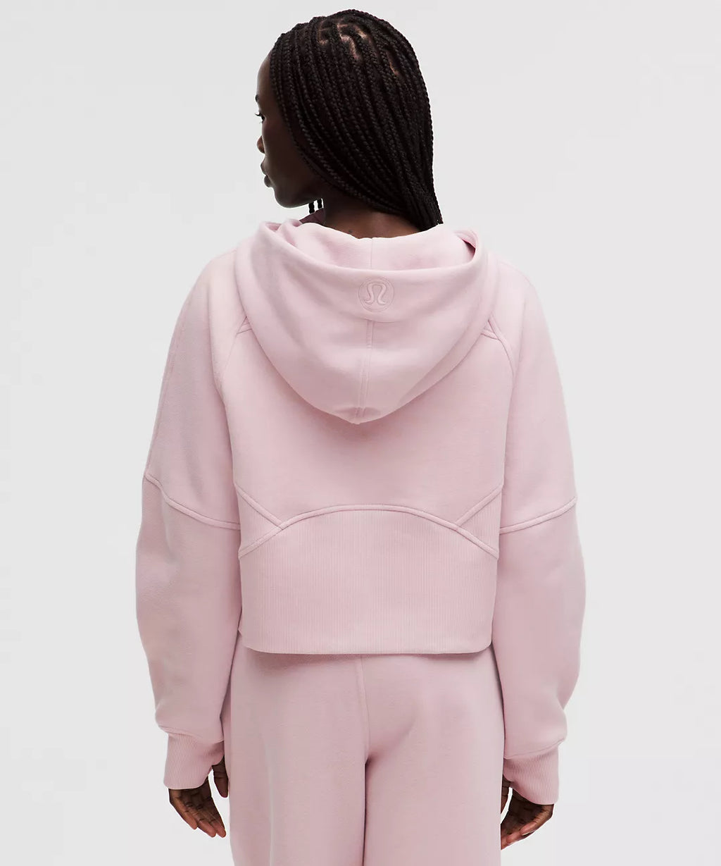 Scuba Oversize Pink Half - Zip Hoodie