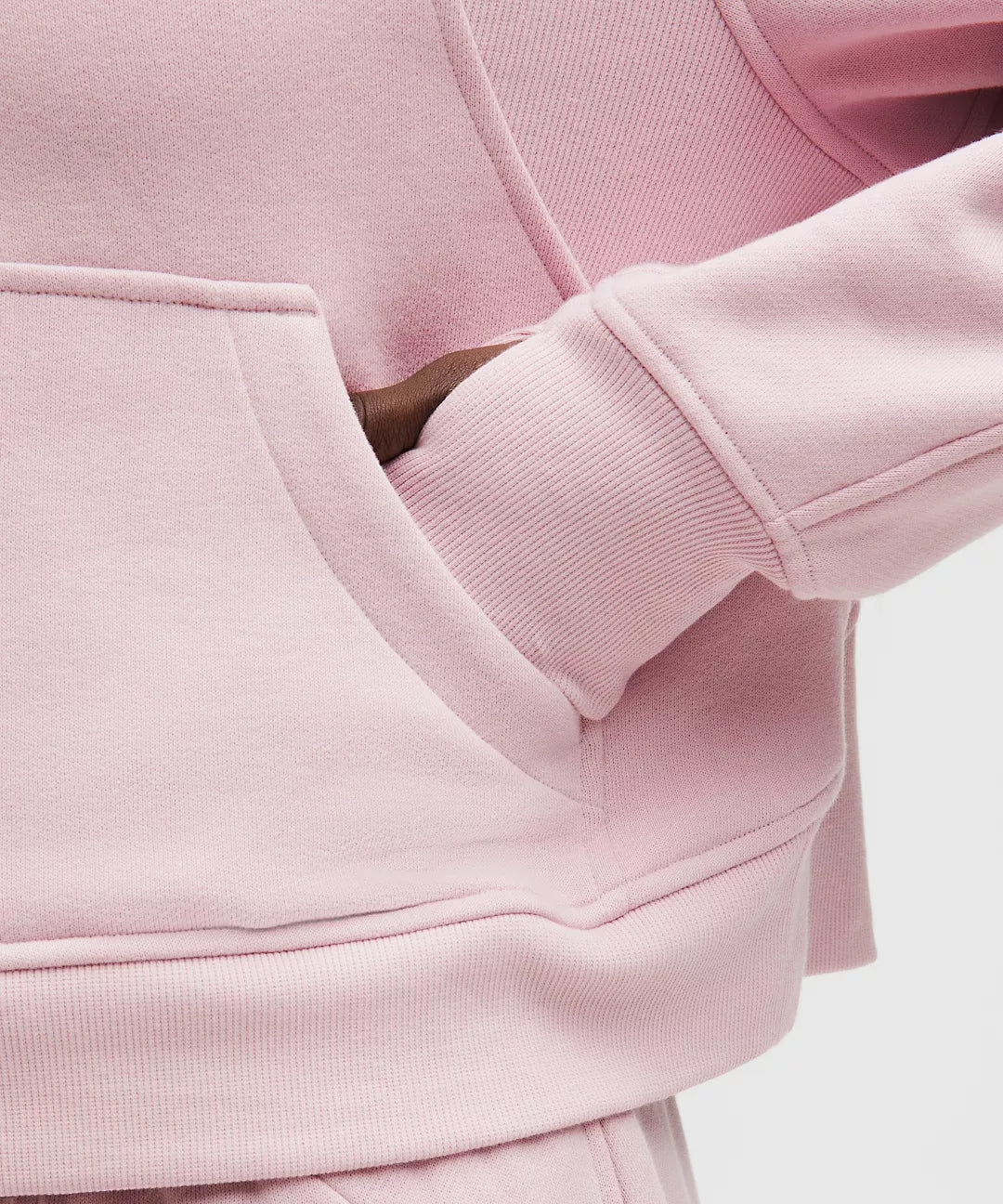 Scuba Oversize Pink Half - Zip Hoodie